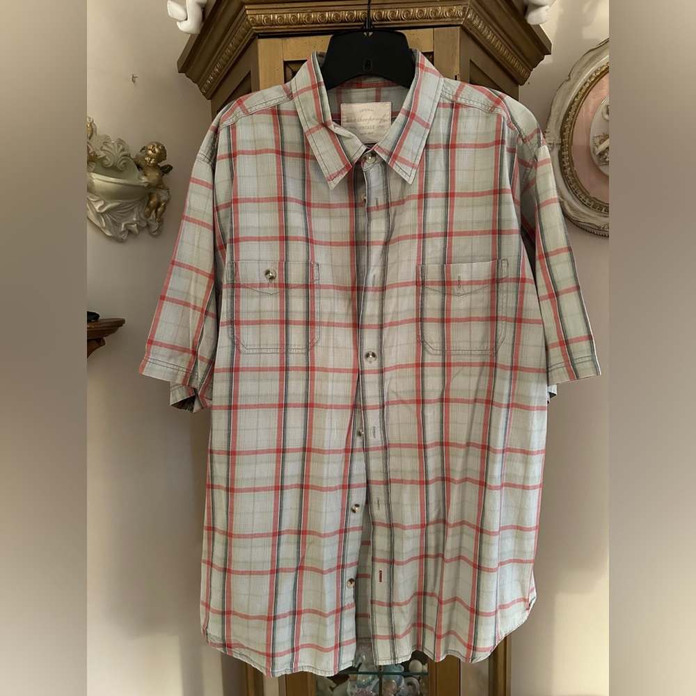 Weatherproof Vintage men’s short sleeve plaid shirt size XL. C:3094-5/19/26